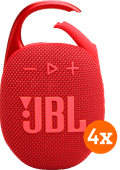 Coolblue JBL Clip 5 Rood 4-pack aanbieding