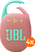 Coolblue JBL Clip 5 Roze 4-pack aanbieding