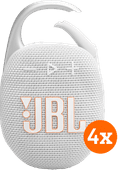 Coolblue JBL Clip 5 Wit 4-pack aanbieding