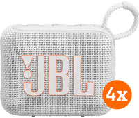 JBL Go 4 Wit 4-pack Bluetooth speaker voor onderweg