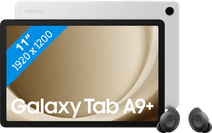 Samsung Galaxy Tab A9 Plus 11 inch 64GB Wifi Zilver + Buds FE Zwart Samsung tablet voor basis gebruik