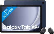 Samsung Galaxy Tab A9 Plus 11 inch 64GB Wifi Blauw + Buds FE Zwart Samsung tablet voor basis gebruik