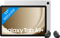 Samsung Galaxy Tab A9 Plus 11 inch 128GB Wifi Zilver + Buds FE Zwart Tablet met minstens 32GB opslag