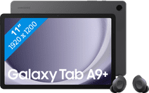 Samsung Galaxy Tab A9 Plus 11 inch 64GB Wifi en 5G Grijs + Buds FE Zwart Tablet met minstens 32GB opslag