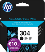 HP 304 Cartridge Zwart (N9K06AE) HP 304 inkt cartridge