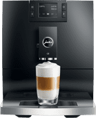 JURA C8 Piano Black (EA) fully automatic coffee machine with milk tube