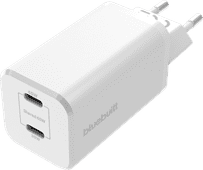 BlueBuilt Power Delivery Oplader met 2 Usb C Poorten 65W Wit Usb oplader