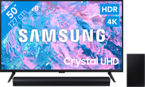 Samsung Crystal UHD 50CU7040 (2024) + Soundbar Tv voor standaard zenders kijken