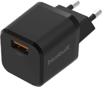 BlueBuilt Quick Charge Oplader met Usb A Poort 18W Zwart Samsung Galaxy S10 oplader