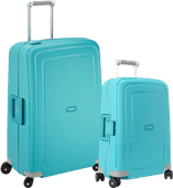 Samsonite S'cure Spinner 55+75cm Aqua Blue Kofferset Koffer aanbieding