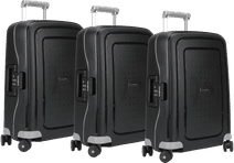 Samsonite S'Cure Spinner 55cm Black Triple Suitcase Set Samsonite Spinners