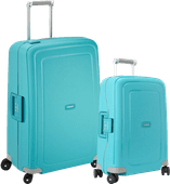 Coolblue Samsonite S'cure Spinner 55+75cm Aqua Blue Kofferset aanbieding