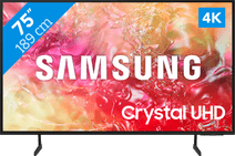 Samsung Crystal UHD 75DU7100 (2024) television in our store in Almere