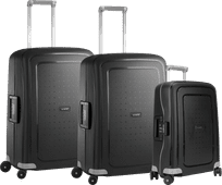 Coolblue Samsonite S'cure Spinner 55+69+69cm Black Kofferset aanbieding