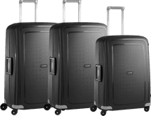 Samsonite S'Cure Spinner 75cm + 69cm + 75cm Black Suitcase Set Samsonite S'Cure