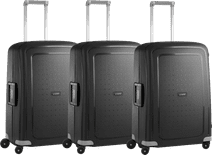 Coolblue Samsonite S'Cure Spinner 69cm Black Triple Kofferset aanbieding
