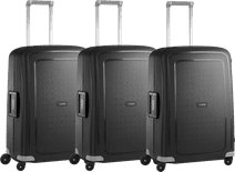 Samsonite S'Cure Spinner 69cm Black Triple Suitcase Set Medium suitcase