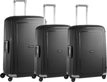 Samsonite S'Cure Spinner 69cm + 69cm + 75cm Black Suitcase Set Medium suitcase