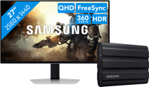 Samsung LS27DG602SUXEN Odyssey G6 OLED + Samsung T7 Shield 1 monitor recommended for dual or triple setups