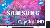 Samsung Crystal UHD 98DU9070 (2024) + Soundbar Tv voor standaard zenders kijken