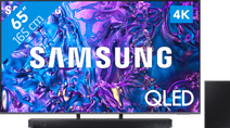 Samsung QLED 4K 65Q74D (2024) + Soundbar Tv voor bij je nieuwe gaming console