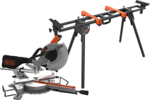 BLACK+DECKER BES700-QS + Underframe Radial arm saw with an underframe