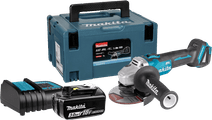 Makita DGA504ZJ + Makita Starter Pack DC18SD+BL1830B Makita battery angle grinder