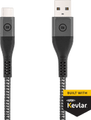 BlueBuilt USB-A to USB-C Cable 1.5m Kevlar® Black Charging cable