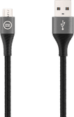 BlueBuilt USB-A to Micro USB Cable 1.5m Nylon Black Charging cable