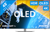 Philips 48OLED809 - Ambilight (2024) Tv met een draaibare voet