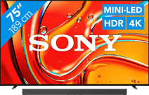 Coolblue Sony 75'' Bravia 7 4K QLED XR Mini-LED (2024) + Soundbar aanbieding