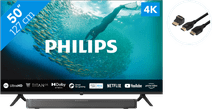 Philips 50PUS7009 + Soundbar + Hdmi kabel Tv voor standaard zenders kijken