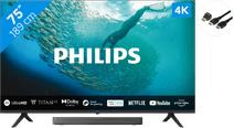 Coolblue Philips 75PUS7009 + Soundbar + Hdmi kabel aanbieding