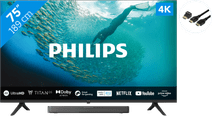 Philips 75PUS7009  + Soundbar + Hdmi kabel 4K Ultra HD tv