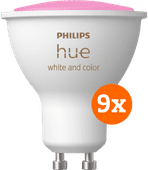 Coolblue Philips Hue White and Color GU10 9-pack aanbieding