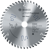 Bosch Cirkelzaagblad Top Precision Best for Wood, 165 x 20 x 1,8 mm, 48T Bosch professional gereedschap