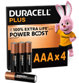 Duracell Alkaline Plus AAA batteries 4 units Mini system accessories