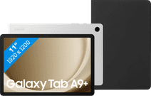 Coolblue Samsung Galaxy Tab A9 Plus 11 inch 64GB Wifi Zilver + BlueBuilt Book Case Zwart aanbieding
