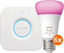 Philips Hue White and Color Starter Pack met 6 lampen + Bridge Smart lamp startpakket