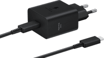 Samsung Super Fast Charging Oplader 45W Zwart + Usb C Kabel 1,8m Zwart Kunststof Power Delivery oplader