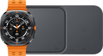 Samsung Galaxy Watch Ultra 4G Grijs/Oranje 47mm + Duo Draadloze Oplader Smartwatch voor Inlumi