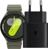 Samsung Galaxy Watch 7 Groen 44mm + Oplader 25W Hardloop horloge met muziekspeler