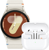 Samsung Galaxy Watch 7 4G Crème 40mm + Galaxy Buds3 Wit Hardloop horloge met muziekspeler