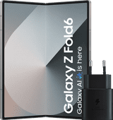 Samsung Galaxy Z Fold 6 256GB Zilver 5G + Samsung Oplader 25W Zwart Smartphone bundel