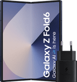 Samsung Galaxy Z Fold 6 256GB Blauw 5G + Samsung Oplader 25W Zwart Mobiele telefoon met 5G