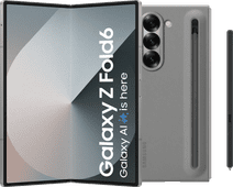 Samsung Galaxy Z Fold 6 256GB Zilver 5G + Samsung Back Cover met S Pen Grijs Samsung Galaxy Z Fold 6