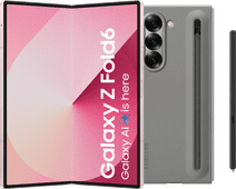 Samsung Galaxy Z Fold 6 256GB Pink 5G + Samsung Back Cover with S Pen Gray smartphone bundle