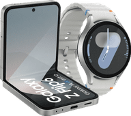 Samsung Galaxy Z Flip 6 256GB Silver 5G + Samsung Galaxy Watch 7 Silver 44mm phone with the best camera