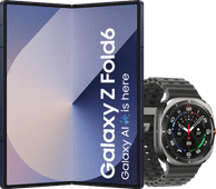 Samsung Galaxy Z Fold 6 256GB Blauw 5G + Samsung Galaxy Watch Ultra Zilver/Zwart 47mm Mobiele telefoon met 5G