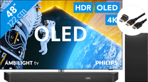 Coolblue Philips 48OLED809 - Ambilight (2024) + Soundbar + Hdmi kabel aanbieding